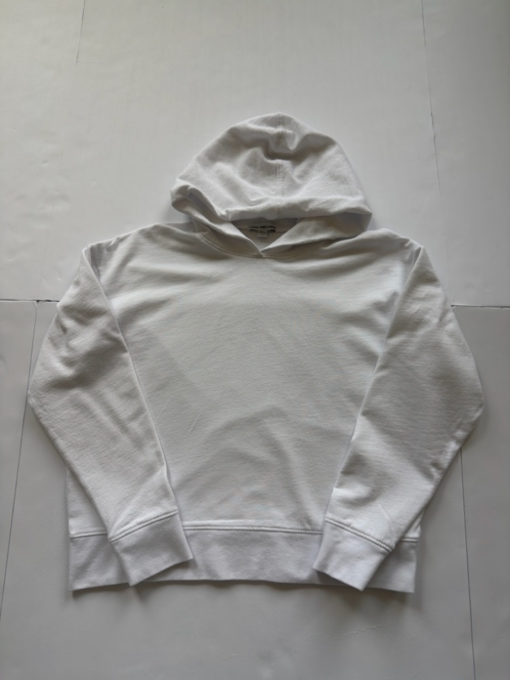 James Perse White Hoodie Size 1 Small Minimal Pullover Soft Cotton Casual